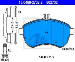 Ate 13.0460-2732 klocki hamulcowe mercedes w204 citroen klasa 07-