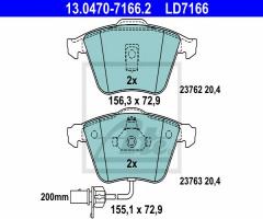 Ate 13.0470-7166 klocki hamulcowe audi a6 03- z czuj., audi a6 (4b2, c5)