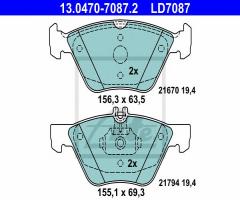 Ate 13.0470-7087 klocki hamulcowe mercedes w210 e-klasa 96-02, chrysler crossfire