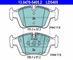 Ate 13.0470-5405 klocki hamulcowe bmw 3 e36 91-00, bmw 3 (e36)