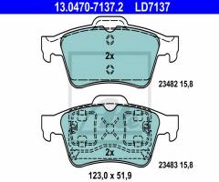 Ate 13.0470-7137 klocki hamulcowe renault laguna 01- tył, nissan primera (p12)