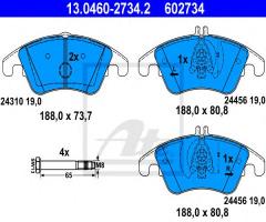 Ate 13.0460-2734 klocki hamulcowe mercedes w204 citroen klasa 07-, mercedes-benz cls (c218)