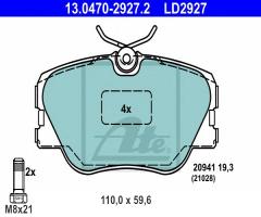 Ate 13.0470-2927 klocki hamulcowe mercedes w124 84-96, mercedes-benz 190 (w201)