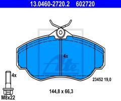 Ate 13.0460-2720 klocki hamulcowe land rover discovery ii 99-04, land rover range rover ii (lp)