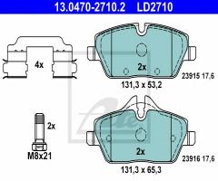 Ate 13.0470-2710 klocki hamulcowe bmw 1 e87 04-, bmw 1 (e82) coupe , mini mini (r56)