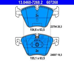 Ate 13.0460-7268 klocki hamulcowe bmw 5 f10 10- przód, bmw 5 (f10, f18)