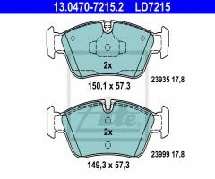 Ate 13.0470-7215 klocki hamulcowe bmw 3 e90 05-, bmw 1 (e81)