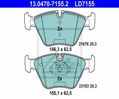 Ate 13.0470-7155 klocki hamulcowe bmw 3 e46 99-05, bmw x3 (e83), mg mg zt