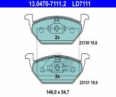 Ate 13.0470-7111 klocki hamulcowe vw golf iv 97-, audi a3 (8l1), seat ibiza v (6j5, 6p5)