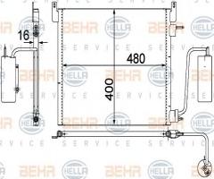 Hella 8fc351302541 chłodnica klimatyzacji volvo, opel signum