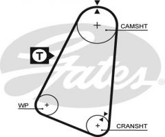 Gates 5030 pasek rozrządu opel 1.3 (104), opel corsa a tr (91_, 92_, 96_, 97_)