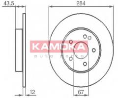 Kamoka 1031080 tarcza hamulc. mercedes w202 c-klasa 93-00, mercedes-benz klasa c (w202)
