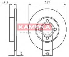 Kamoka 10396 tarcza hamulc. audi 100 76-90, audi 80 (89, 89q, 8a, b3)