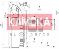 Kamoka 6029 przegub napędowy zew. opel corsa c 00-, opel corsa c (f08, f68)