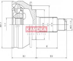 Kamoka 6384 przegub napędowy zew. subaru impreza 94-98, subaru legacy i (bc)