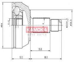 Kamoka 6514 przegub napędowy zew. ford orion 90-93, ford fiesta iii (gfj)