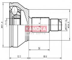 Kamoka 6708 przegub napędowy zew. ford fiesta iv 95-02, ford fiesta iv (ja_, jb_)