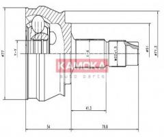 Kamoka 6964 przegub napędowy zew. fiat punto 99-, fiat punto (188), lancia y (840a)