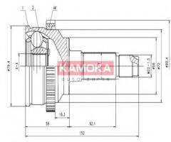 Kamoka 7194 przegub napędowy zew. mazda 323 94-98, mazda mx-3 (ec)