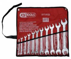Ks tools 517.0123 zestaw kluczy płaskich, 11cz.,