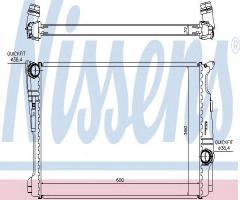Nissens 60808 chłodnica silnika bmw, bmw x3 (f25)