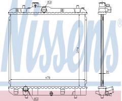 Nissens 630707 chłodnica silnika opel, opel agila (b) (h08), suzuki splash