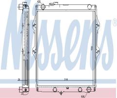 Nissens 646848 chłodnica silnika toyota