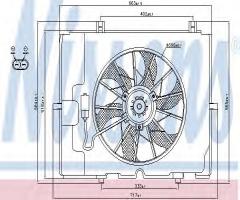 Nissens 85653 wentylator chłodnicy mercedes, mercedes-benz klasa e (w210)