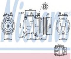 Nissens 89186 kompresor klimatyzacji land rover, land rover range rover ii (lp)