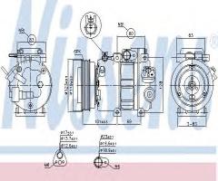 Nissens 89293 kompresor klimatyzacji hyundai, hyundai sonata v (nf), kia magentis (mg)