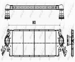 Nrf 30354 intercooler vw, vw transporter v autobus (7hb, 7hj, 7eb, 7ej, 7ef)