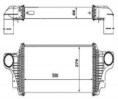 Nrf 30465 intercooler mb, mercedes-benz klasa gl (x164)