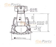 Oyodo 10z1011-oyo sworzeń wahacza nissan suny n14 90- dół, nissan 100 nx (b13)