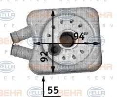 Hella 8mo376726221 chłodnica oleju audi ford seat vw, audi 80 (81, 85, b2), ford galaxy (wgr)