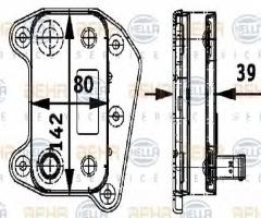 Hella 8mo376726321 chłodnica oleju mercedes, jeep grand cherokee ii (wj, wg)