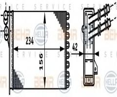 Hella 8fh351311021 nagrzewnica audi seat vw, audi a3 (8l1), seat toledo ii (1m2)