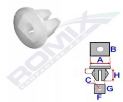 Romix company 15001 kostka montażowa bezbarwna fiat tipo uno