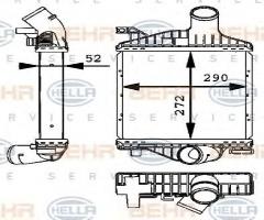 Hella 8ml376723701 intercooler mercedes, mercedes-benz vito autobus (638)