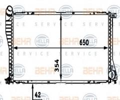 Hella 8mk376712391 chłodnica silnika bmw, bmw 7 (e38)