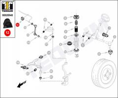 Tedgum 00020940 poduszka stabilizatora  alfa romeo, alfa romeo 147 (937), fiat marea (185)