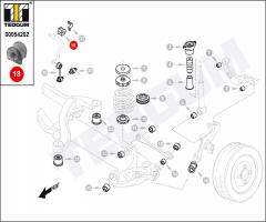 Tedgum 00054202 poduszka stabilizatora audi, audi a4 (8e2, b6)