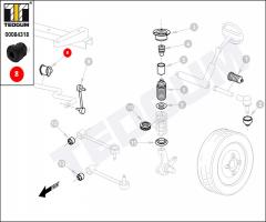 Tedgum 00084318 poduszka stabilizatora bmw, bmw 5 (e34)