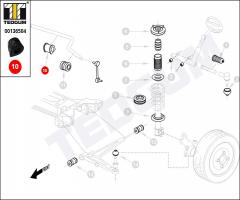 Tedgum 00136504 poduszka stabilizatora chrysler, chrysler voyager iii (gs)