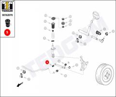 Tedgum 00162070 silentblok wahacza daewoo, chevrolet matiz (m200, m250), daewoo tico (kly3)