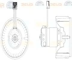 Hella 8ew009157171 dmuchawa volvo, volvo s80 i (ts, xy)