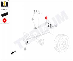 Tedgum 00212735 tuleja resoru fiat, fiat doblo cargo (223), peugeot j5 autobus (290p)