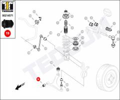 Tedgum 00214571 silentblok wahacza fiat, fiat 500 c (312)