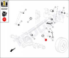 Tedgum 00225267 poduszka stabilizatora ford, ford transit autobus (e_ _)