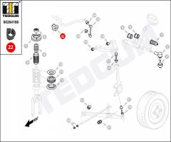 Tedgum 00264166 poduszka stabilizatora honda, honda accord vi (cg, ck)