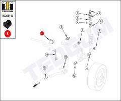 Tedgum 00268143 poduszka stabilizatora honda, honda civic vii coupe (em2)